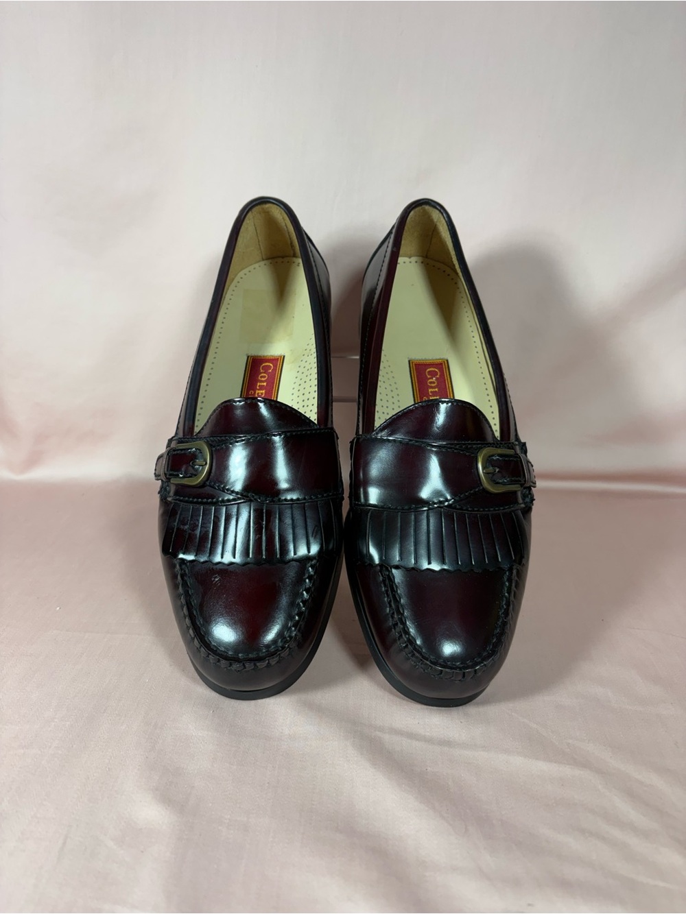 Cole Haan City 3516 Kiltie Monk Strap Slip On Burgundy Loafers Men's SZ 9.5 D - Picture 4 of 10